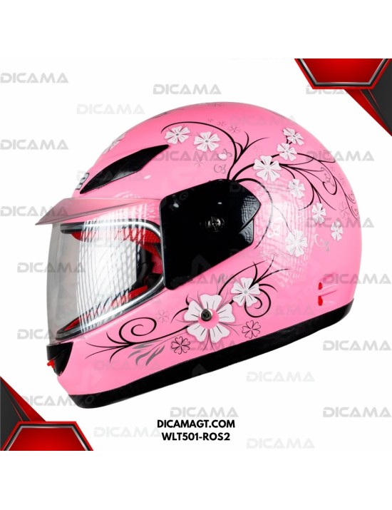 CASCO MOTORISTA NIÑA ROSADO #2 CHINO WLT501-ROS2