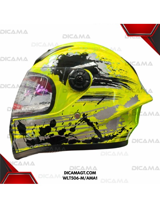CASCO MOTORISTA NIÑO AMARILLO #1 M CHINO WLT506-M/AMA1