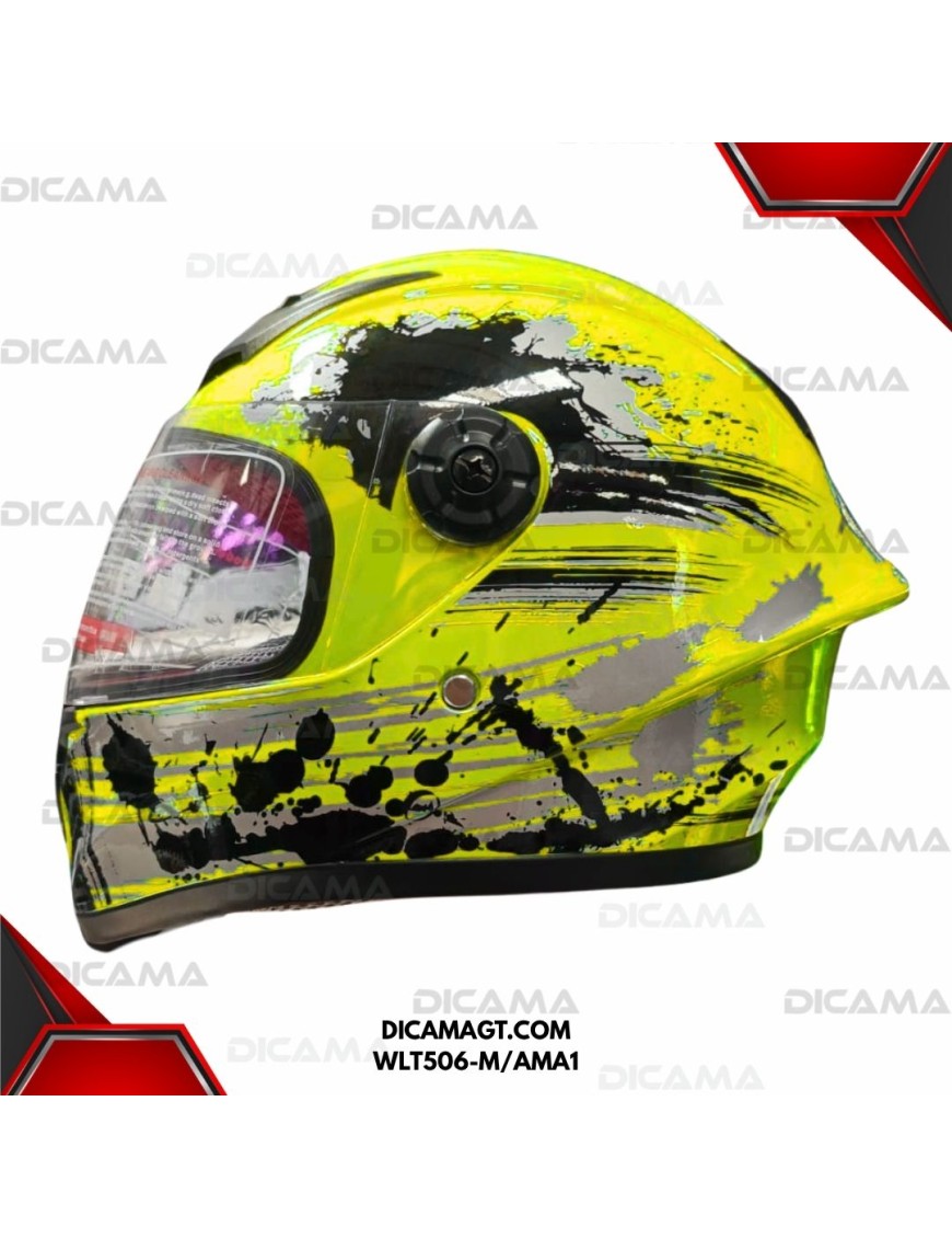CASCO MOTORISTA NIÑO AMARILLO #1 M CHINO WLT506-M/AMA1