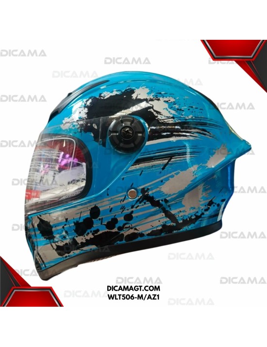 CASCO MOTORISTA NIÑO AZUL #1 M CHINO WLT506-M/AZ1
