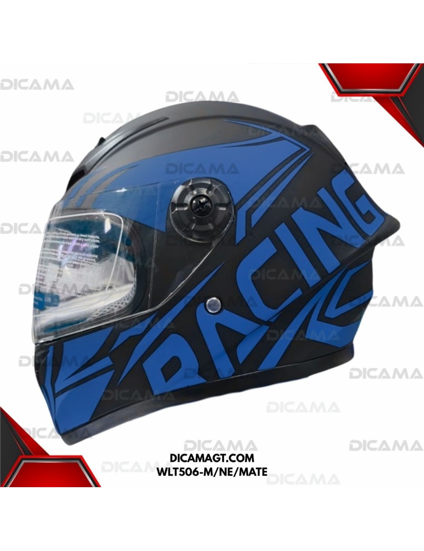CASCO MOTORISTA NIÑO NEGRO MATE AZ #4 M CHINO WLT506-M/NE/MATE