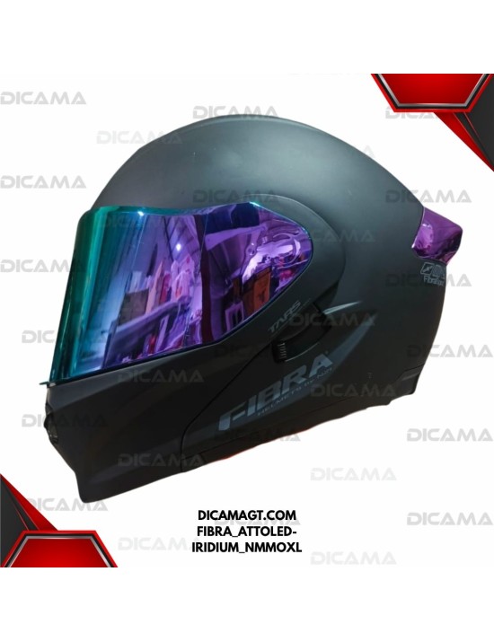 CASCO MOTORISTA XL NEGRO/M V/MORA ATTO LED FIBRA FIBRA_ATTOLED-IRIDIUM_NMMOXL