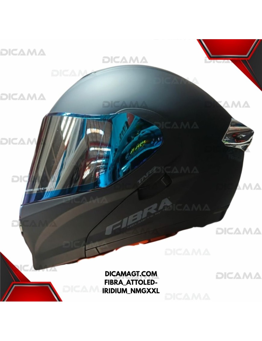 CASCO MOTORISTA XXL NEG/M V/AZ S/GR ATTO LED FIBRA FIBRA_ATTOLED-IRIDIUM_NMGXXL