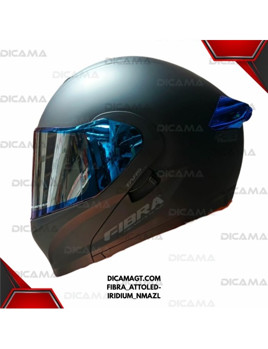 CASCO MOTORISTA L NEGRO/ M V/AZUL ATTO LED FIBRA FIBRA_ATTOLED-IRIDIUM_NMAZL