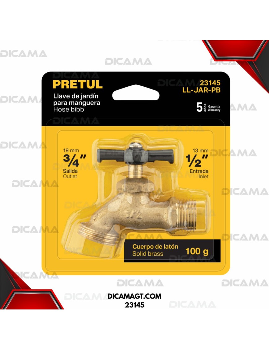 LLAVE DE JARDIN PRETUL DE 1/2 PRETUL 23145
