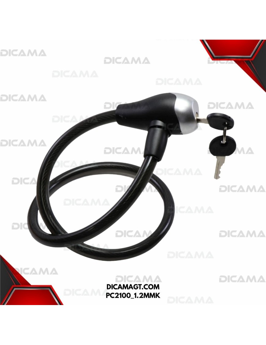 CANDADO DE SEGURIDAD 12 MM/1.20MTS CHINA PC2100_1.2MMK