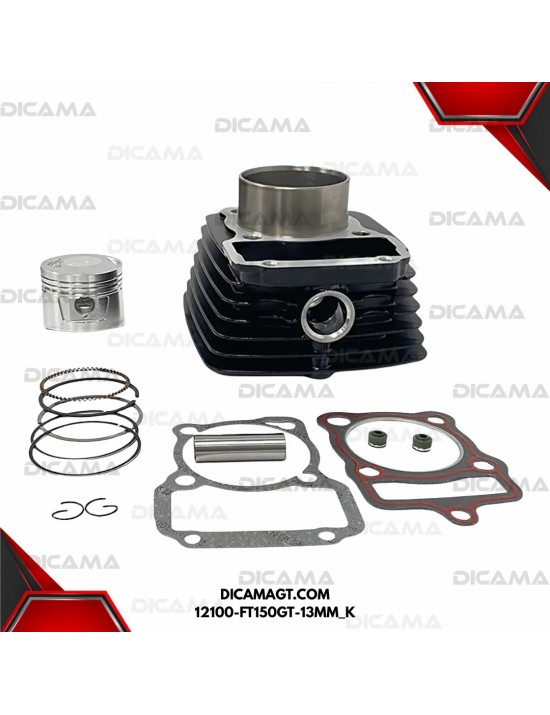 CILINDRO KIT ITALIKA FT150 NEW KIMTEC 12100-FT150GT-13MM_K