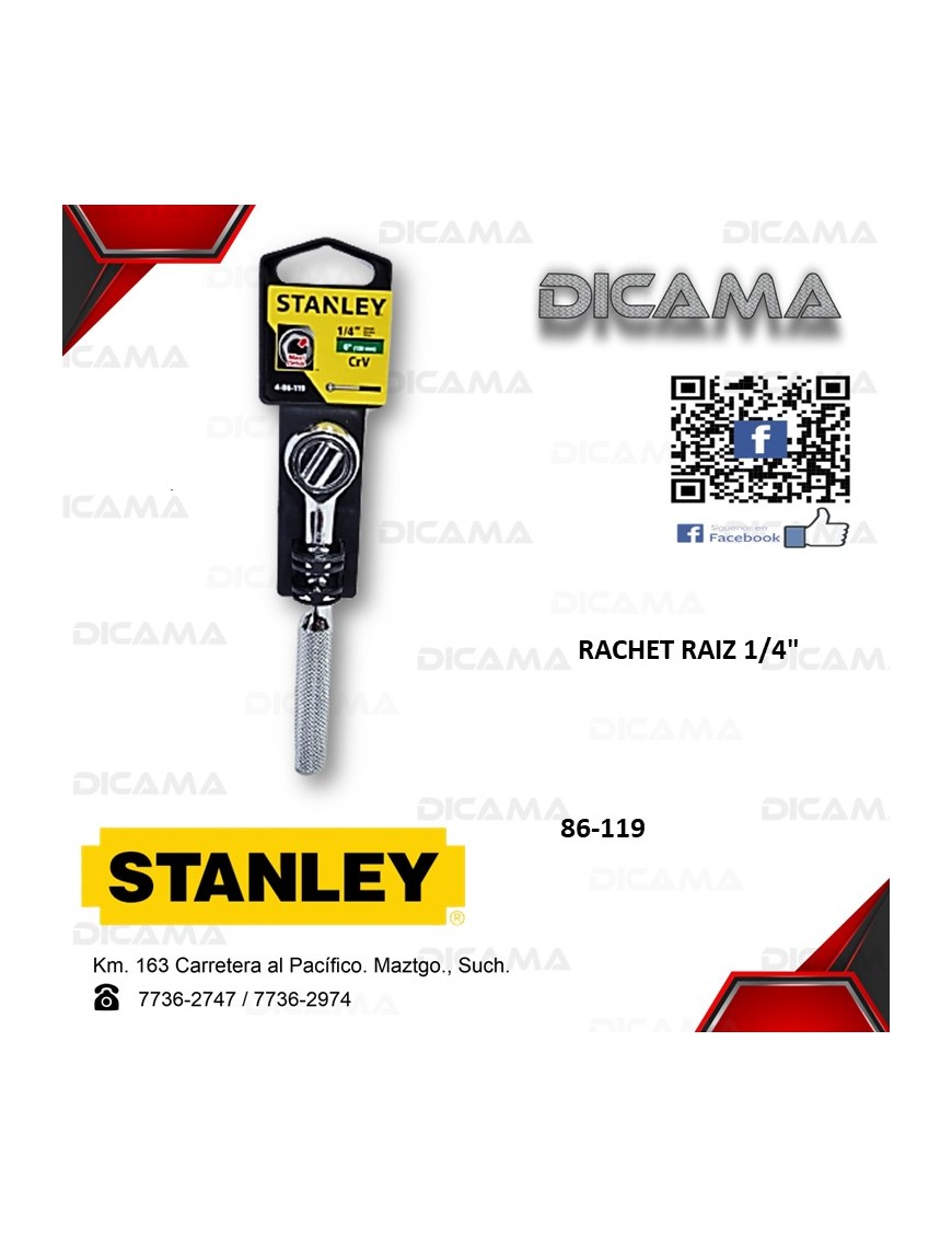 RATCHET RAIZ 1/4" 6"