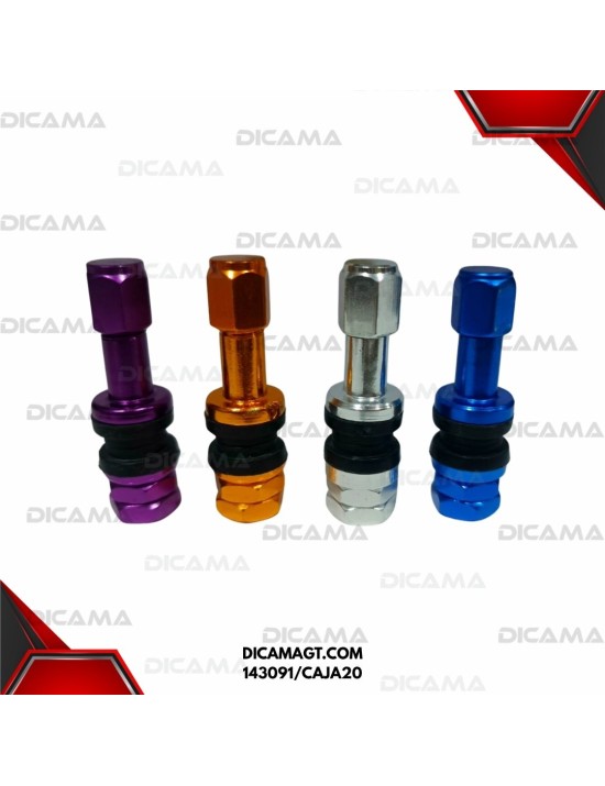 VALVULA DE LLANTA DE COLOR CG CHINA 143091/CAJA20