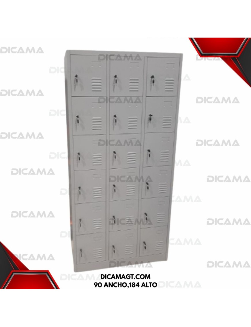 LOCKER METALICO 18 COMPARTIMIENTOS 90 ANCHO,184 ALTO,40 FONDO CHINA .
