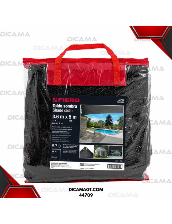SOMBRA TOLDO 80%, 3.60 X 5 M FIERO 44709