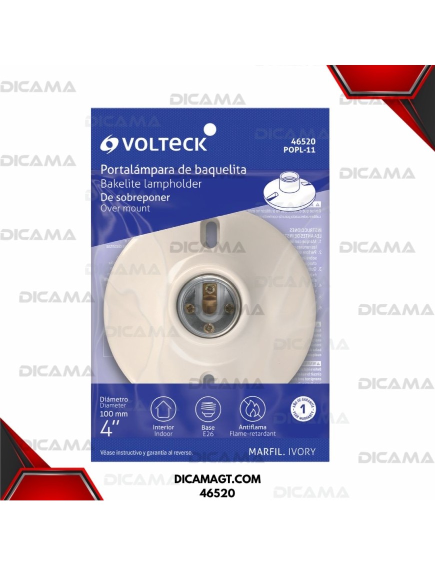 PLAFONERA 4 DE BAQUELITA VOLTECK 46520