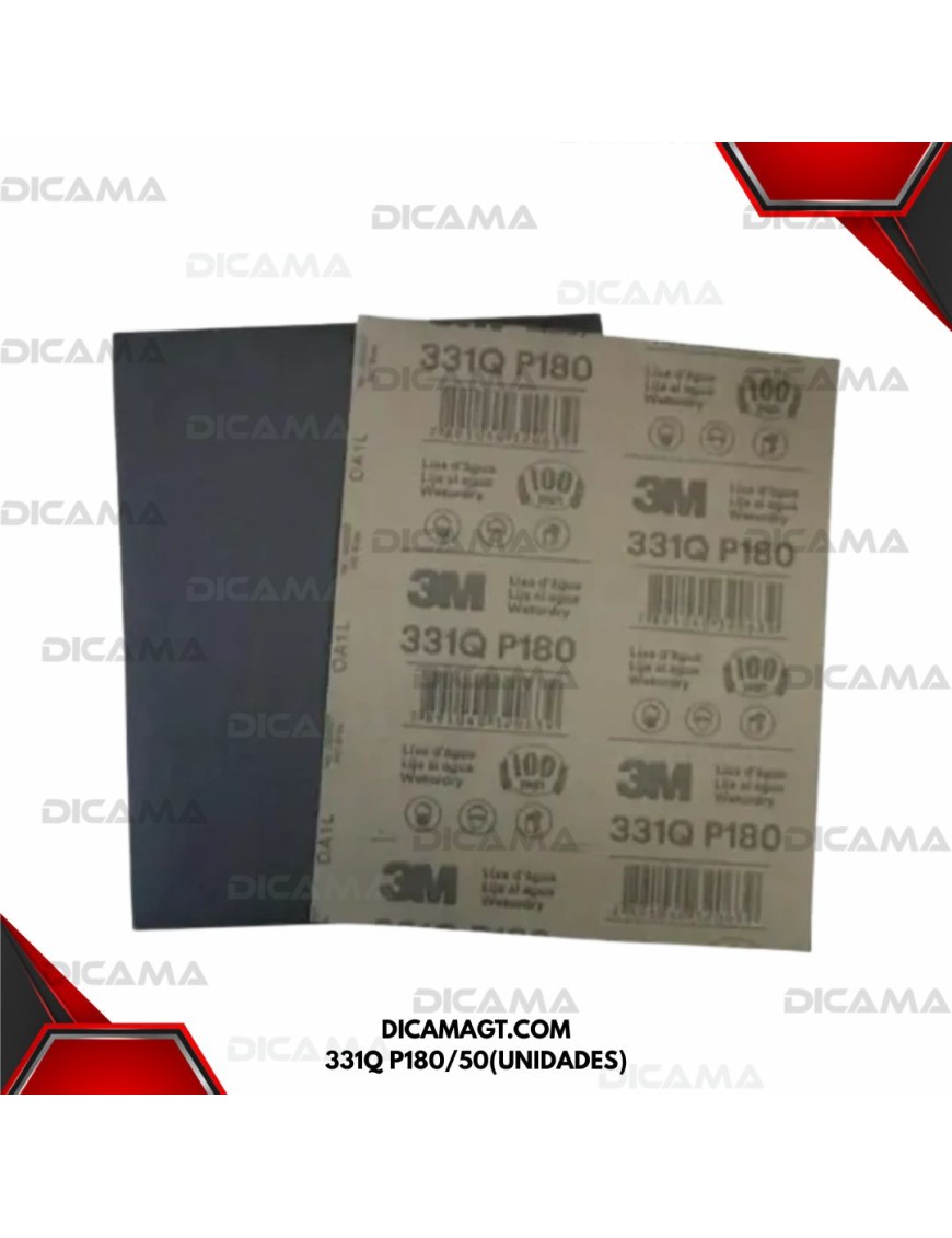 LIJA AGUA TRIMITE GRANO #180 04020 3M 331Q P180/50(UNIDADES)