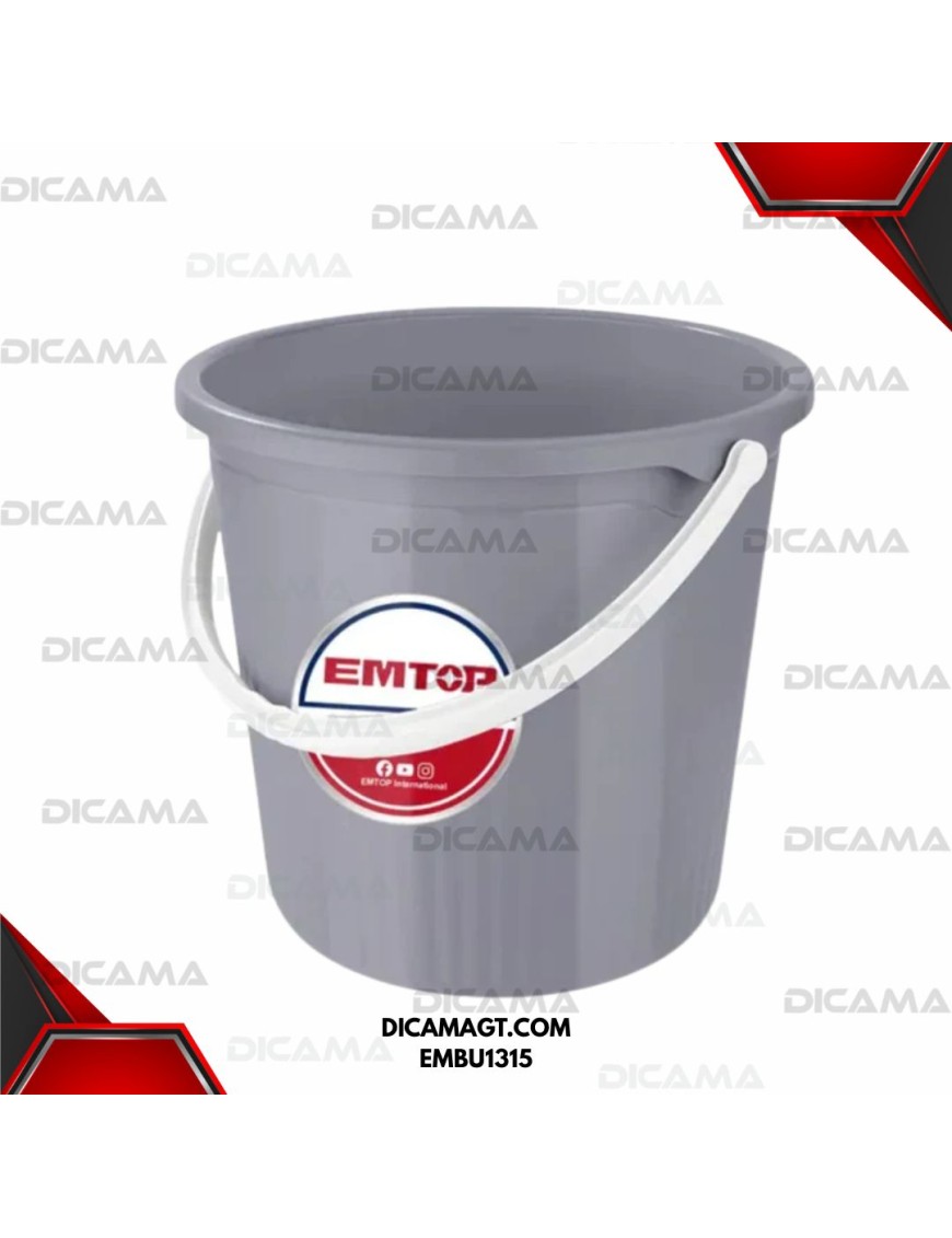 CUBETA PLASTICA 15 LTOS 13 X 9-1/4 X 11-11/16 PLG EMTOP EMBU1315