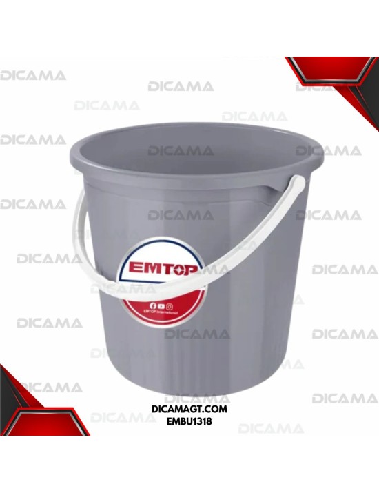 CUBETA PLASTICA 18 LTOS  14 X 9-13/16 X 12-5/16 PLG EMTOP EMBU1318
