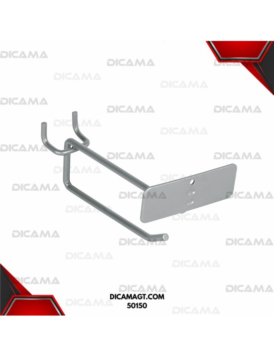 GANCHO RECTO 4  CON PORTA ETIQUETA PARA PERFOCEL Y PANEL RANURADO TRUPER 50150