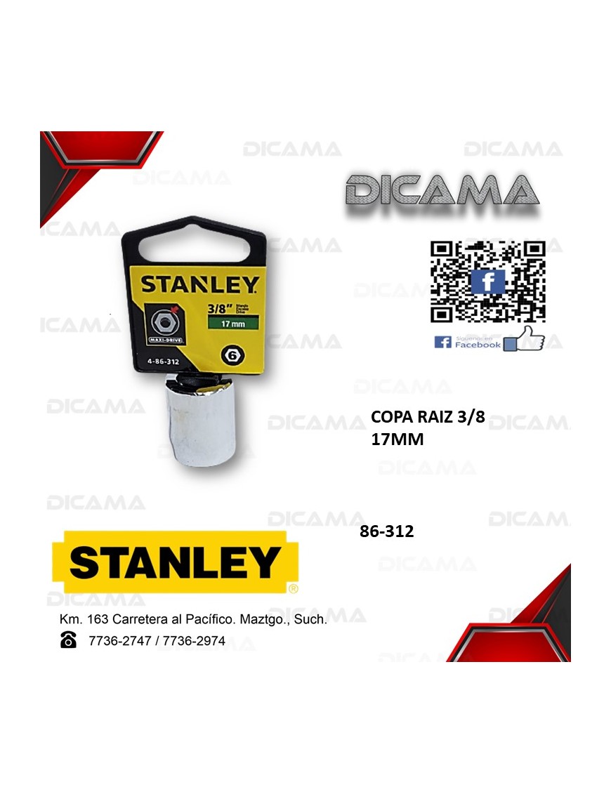 COPA RAIZ 3/8 17MM