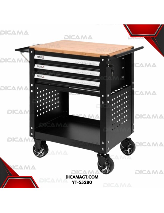 GABINETE METAL 3 GABETAS C/RODOS 162 PCS YATO YT-55280