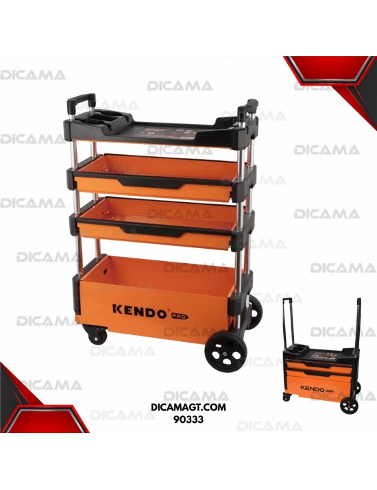 GABINETE METAL 4 GABETAS CON CON RODOS KENDO 90333