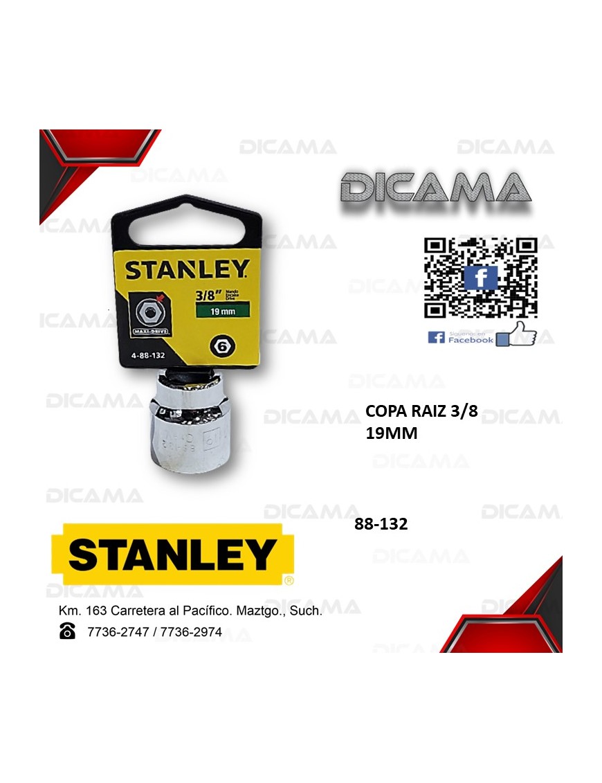 COPA RAIZ 3/8 19MM