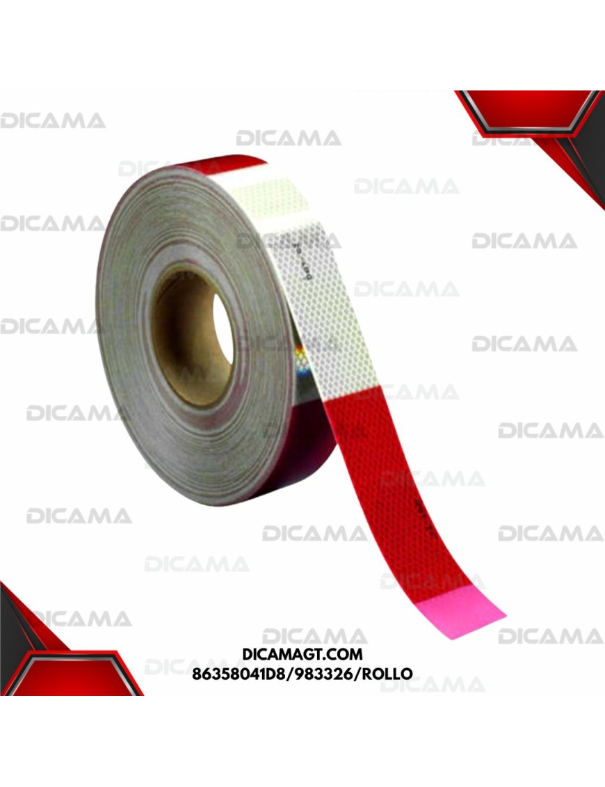 CINTA REFLECTIVA ROJO BLANCO 50 YARDAS 3M 86358041D8/983326/ROLLO