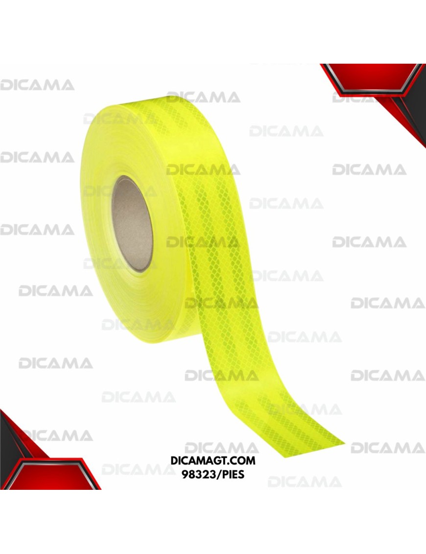 CINTA REFLECTIVA VERDE FLUORECENTE PIE 3M 98323/PIES