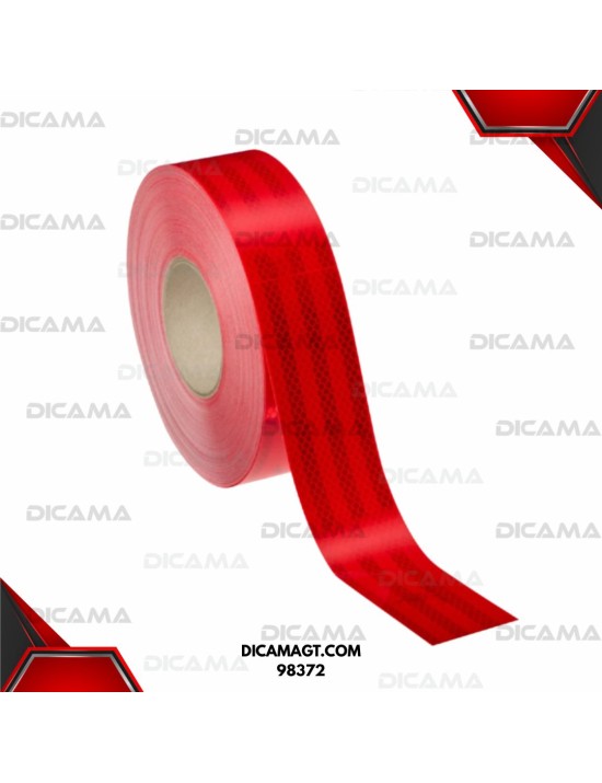 CINTA REFLECTIVA ROJA PIE 3M 98372
