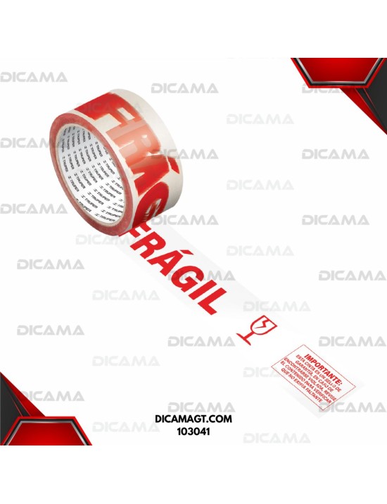 CINTA  ADHESIVA FRAGIL DE EMPAQUE 48 MM X 150 M TRUPER 103041
