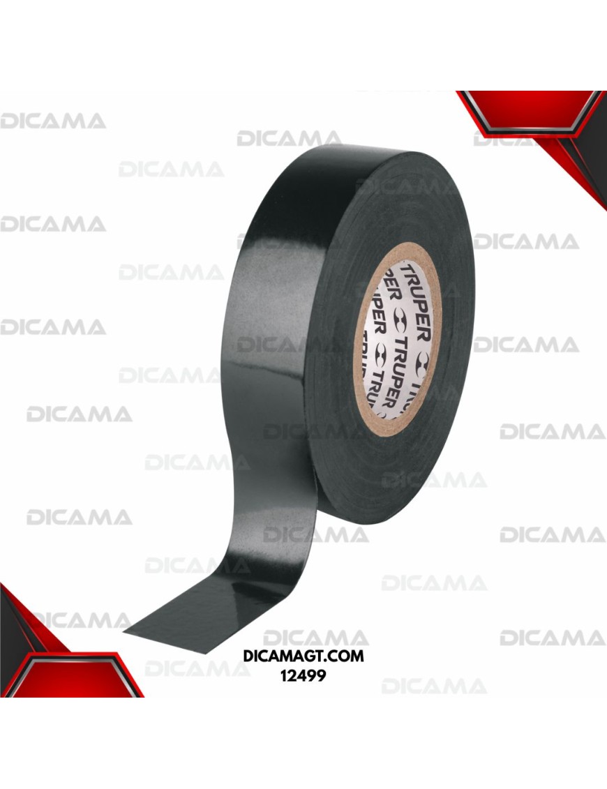 CINTA DE AISLAR DE 18 M X 19 MM, NEGRA EN BLÍSTER TRUPER 12499