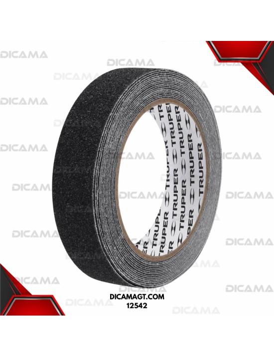 CINTA ANTIDERRAPANTE NEGRO 25MM TRUPER 12542