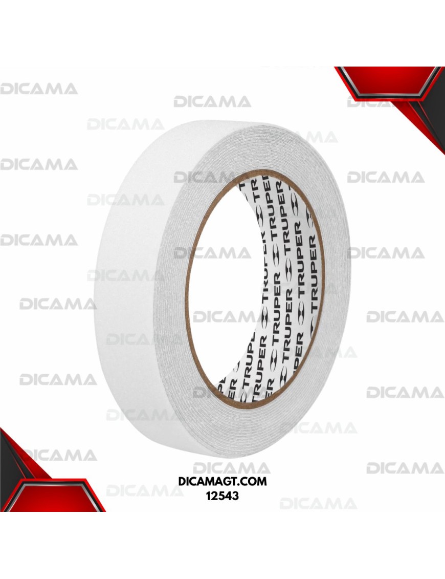 CINTA ANTIDERRAPANTE TRANSPARENTE 25MM TRUPER 12543