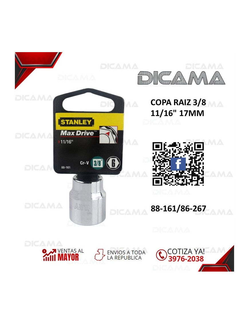 COPA RAIZ 3/8 11/16" 17MM