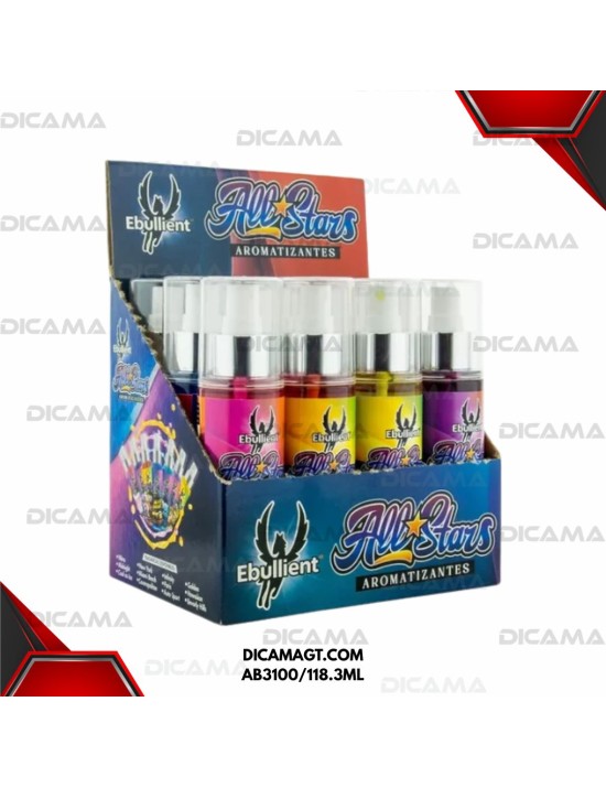 AROMATIZANTE SURTIDO ALL STARS VARIOS AROMAS EBULLIENT AB3100/118.3ML