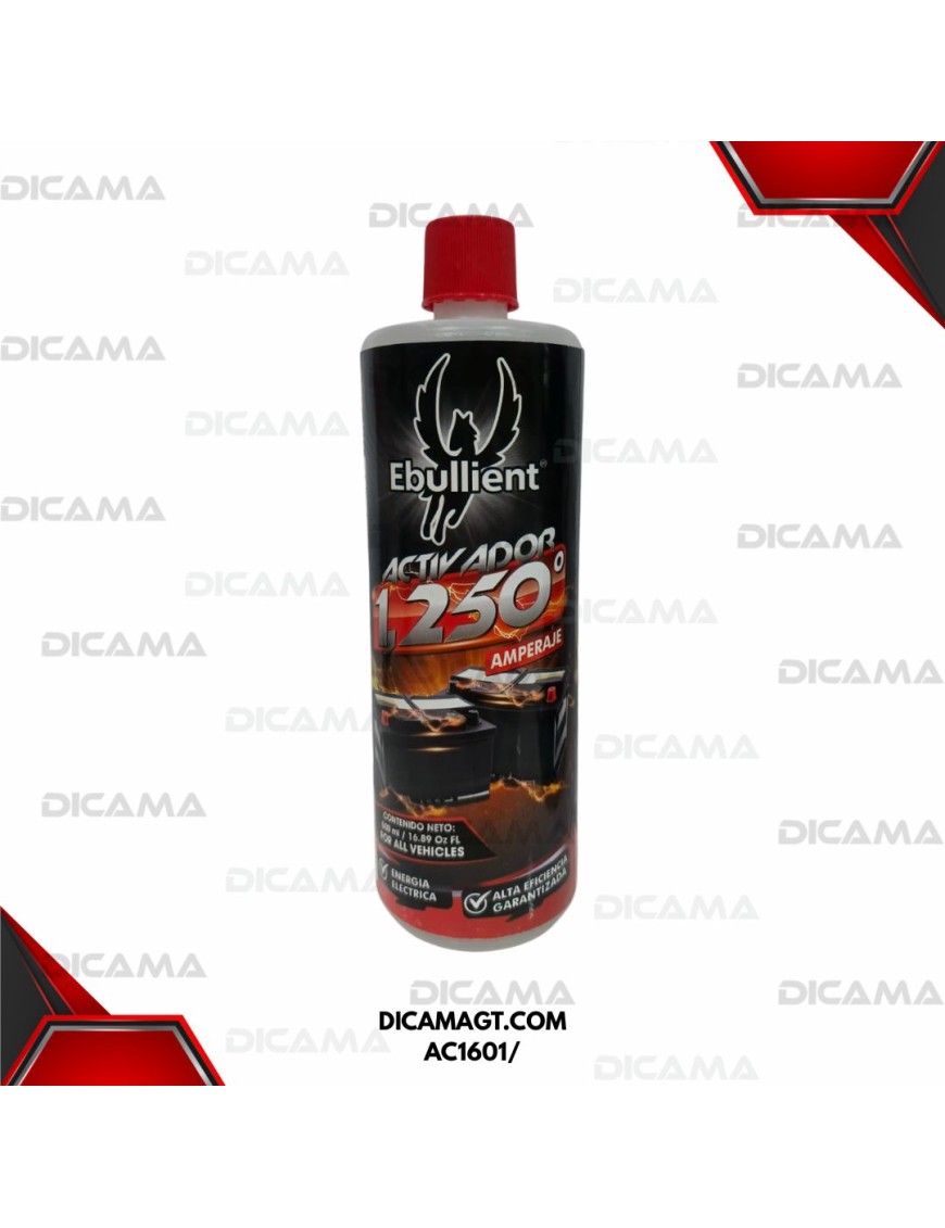 ACTIVADOR DE BATERIAS 1250 500ML EBULLIENT AC1601/