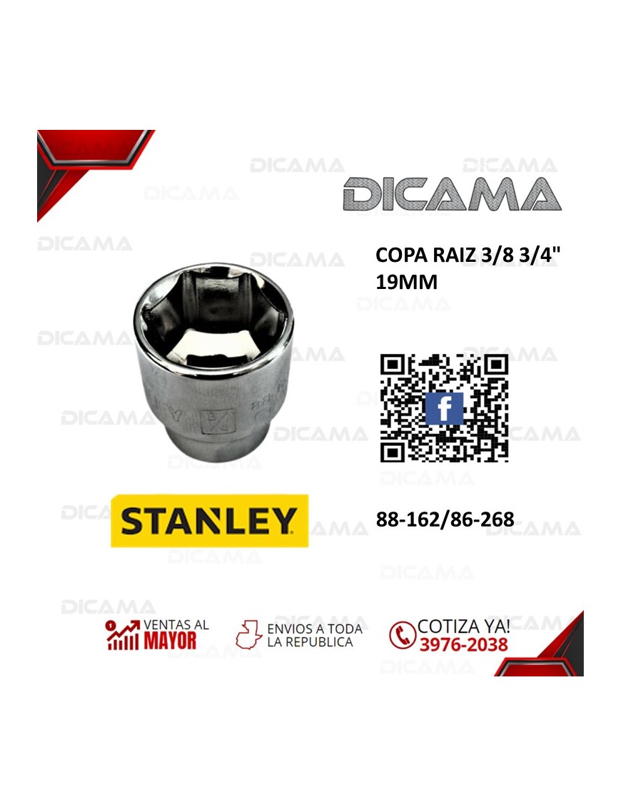 COPA RAIZ 3/8 3/4" 19MM