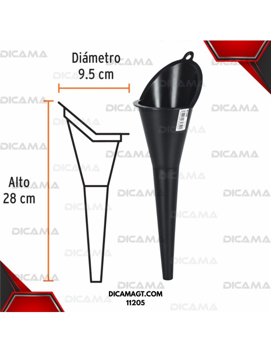 EMBUDO PLASTICO 2.5 MOTO TRUPER 11205