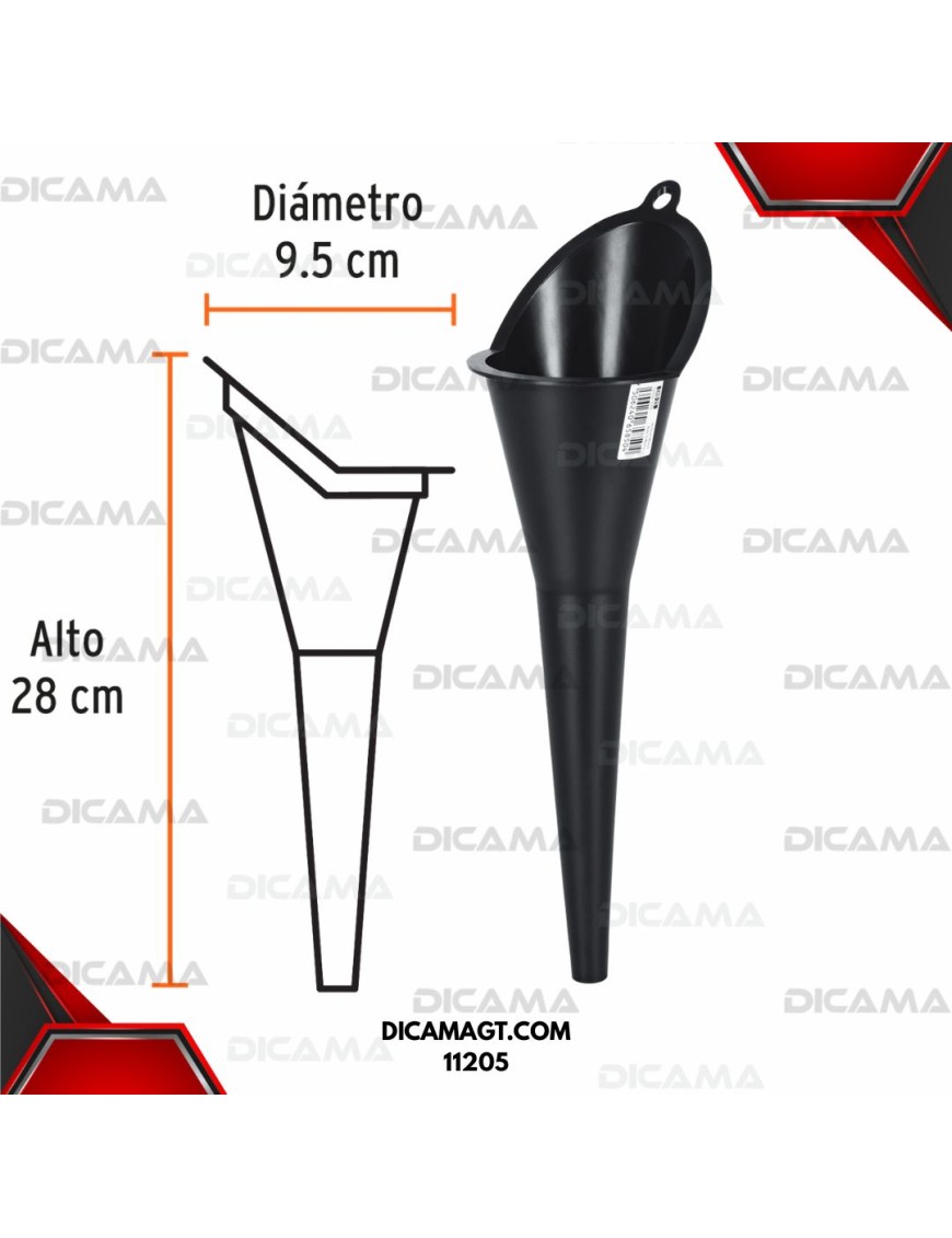 EMBUDO PLASTICO 2.5 MOTO TRUPER 11205