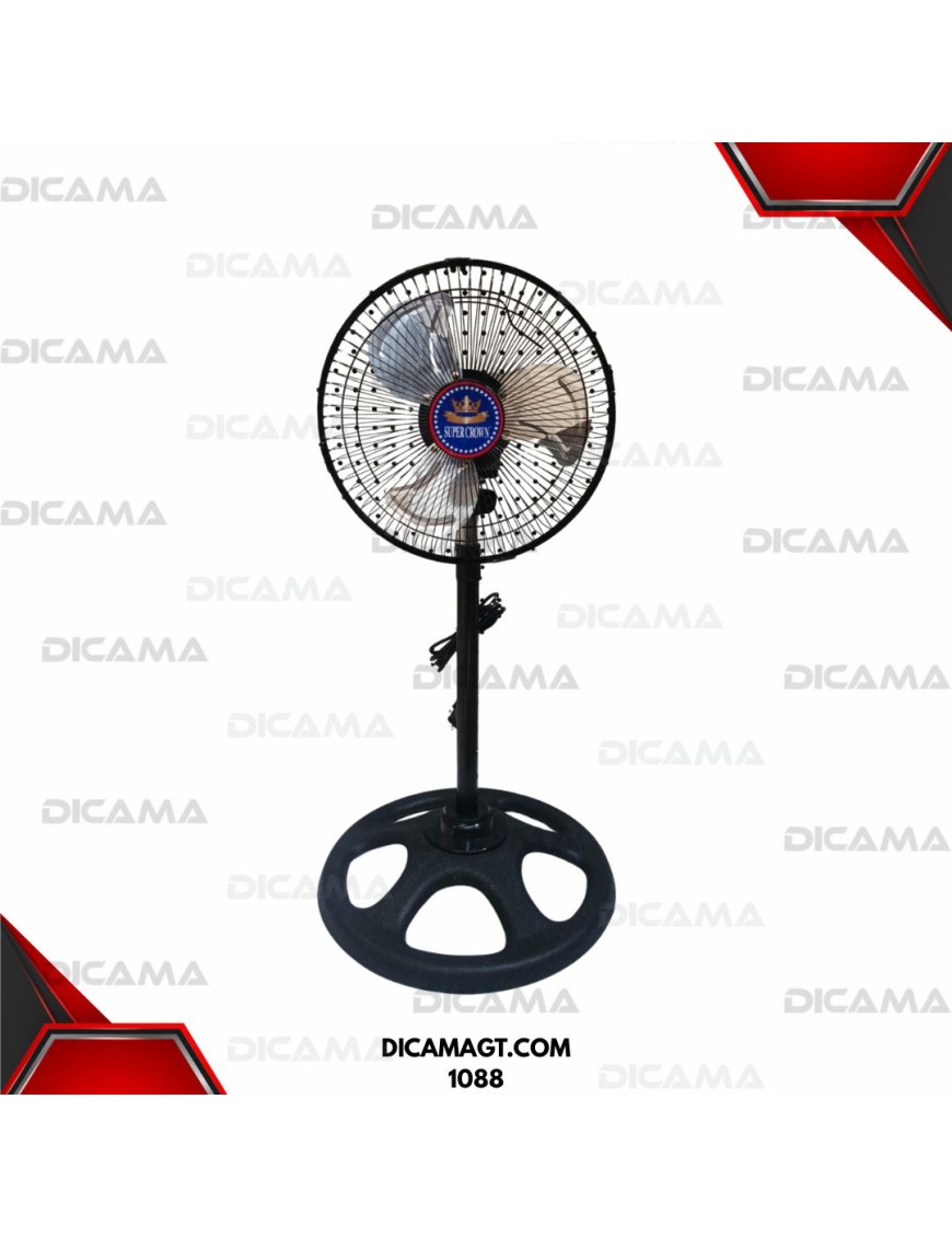 VENTILADOR DE PEDESTAL 10 NEGRO A1468 SUPER CROW 1088