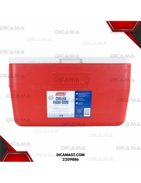 HIELERA 48 QT  ROJA COLEMAN 2209886