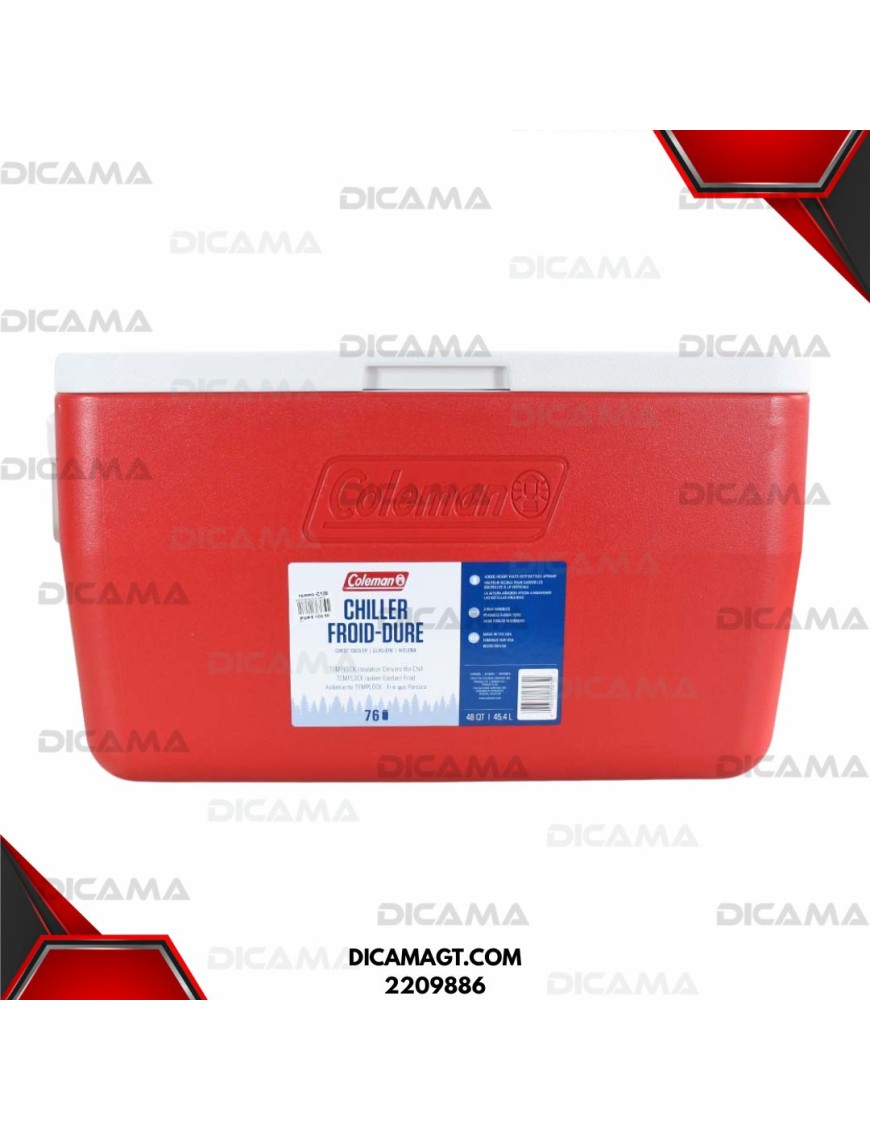 HIELERA 48 QT  ROJA COLEMAN 2209886