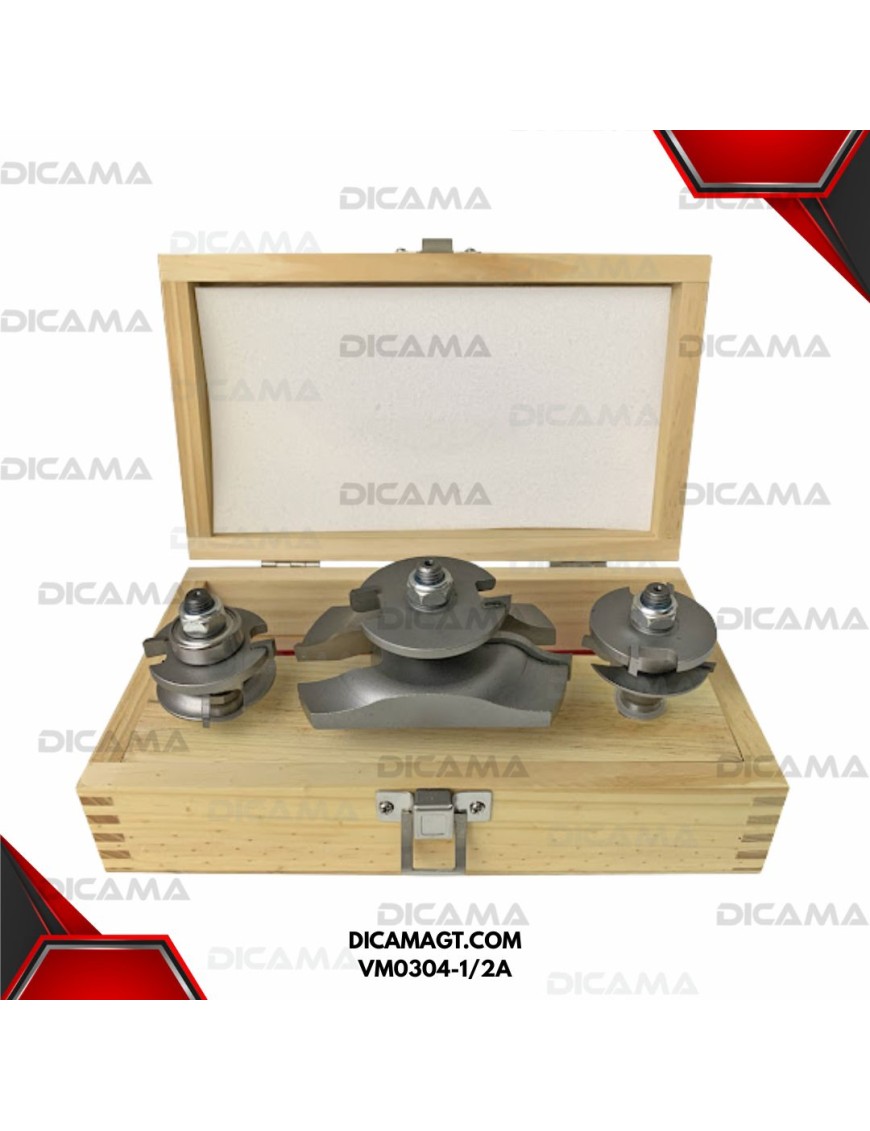 JUEGO DE BROCAS PARA ROUTER RAIZ 1/2 FRISO DE BBT VM0304-1/2A