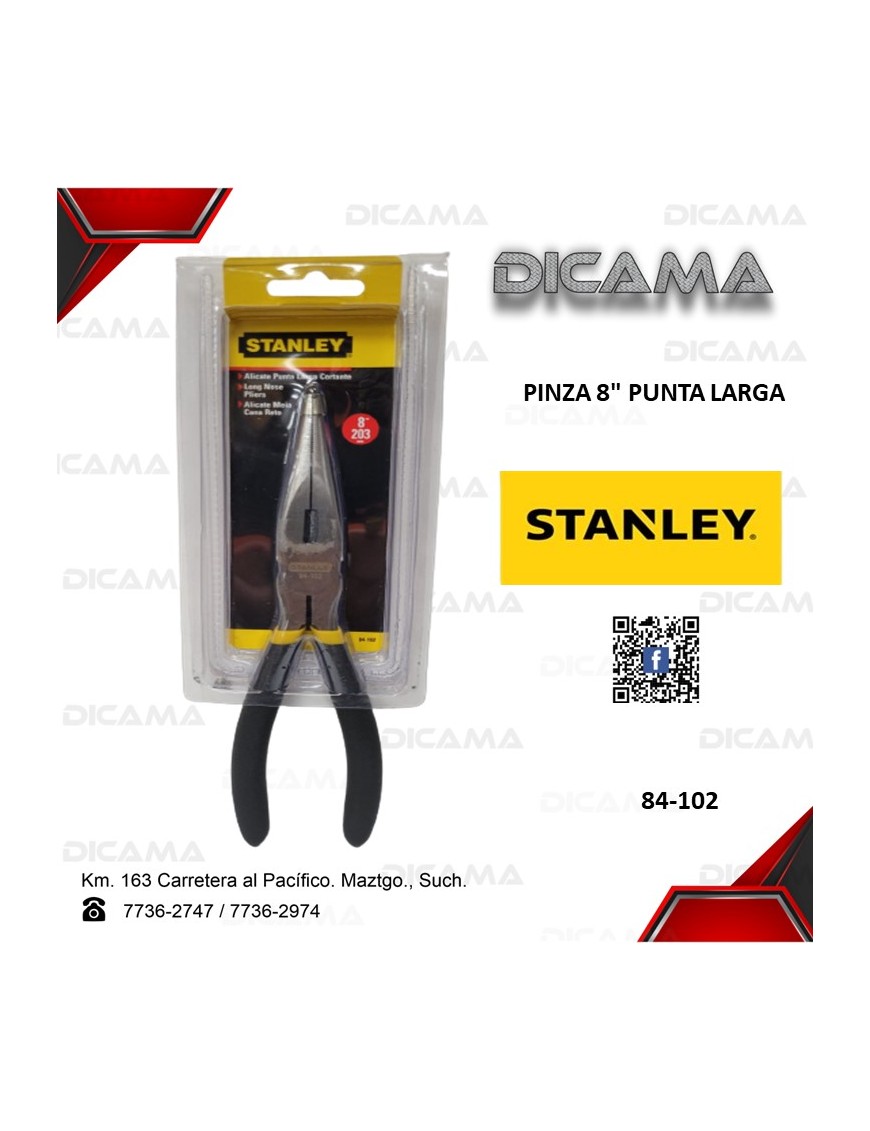 PINZA 8" PUNTA LARGA