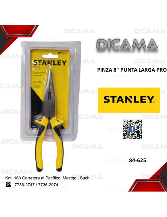 PINZA 8" PUNTA LARGA PRO