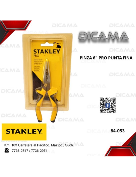 PINZA 6" PRO PUNTA FINA