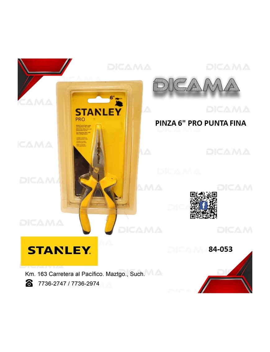 PINZA 6" PRO PUNTA FINA