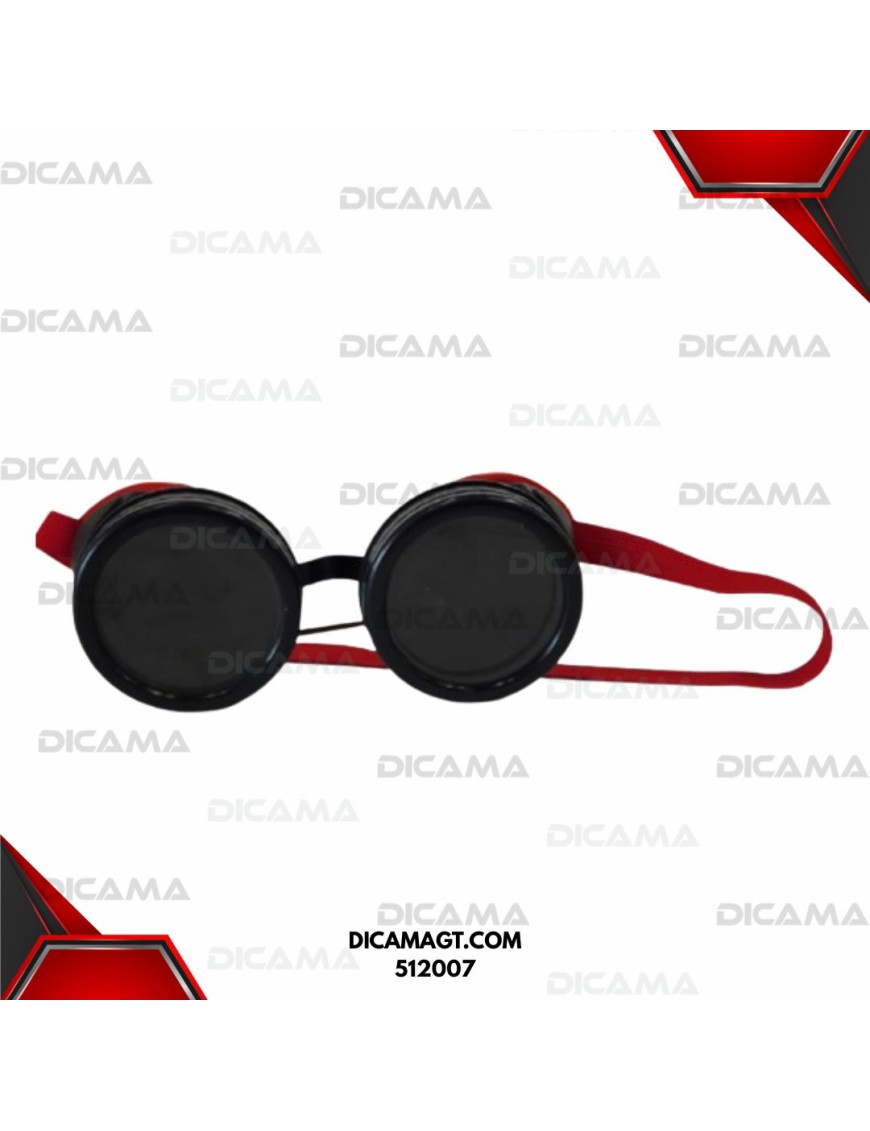 LENTES REDONDO OXICORTE P/SOLDADURA NEGRO Y ROJO CHINA 512007