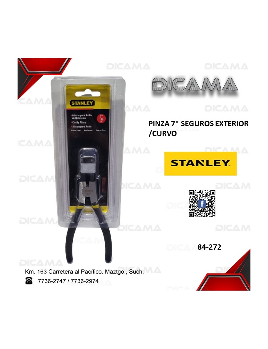 PINZA 7" SEGUROS EXTERIOR /CURVO