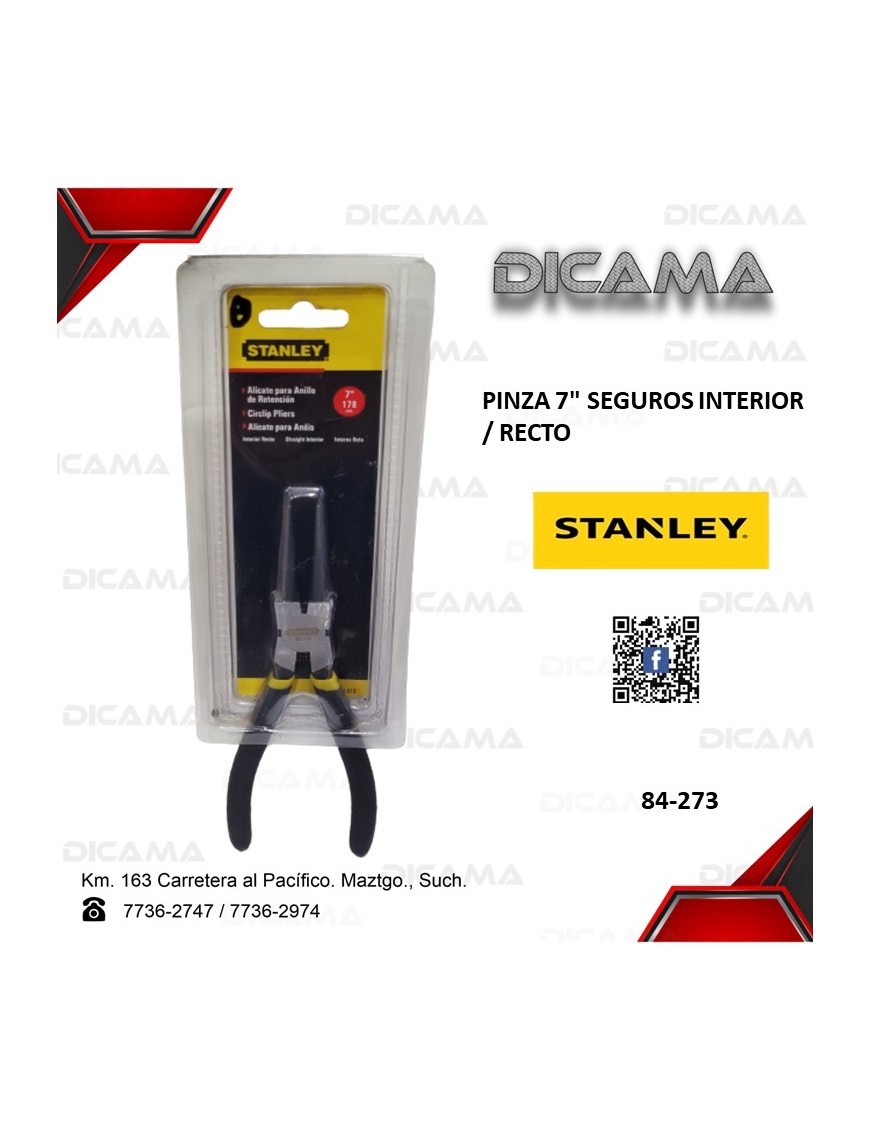 PINZA 7" SEGUROS INTERIOR/RECTO