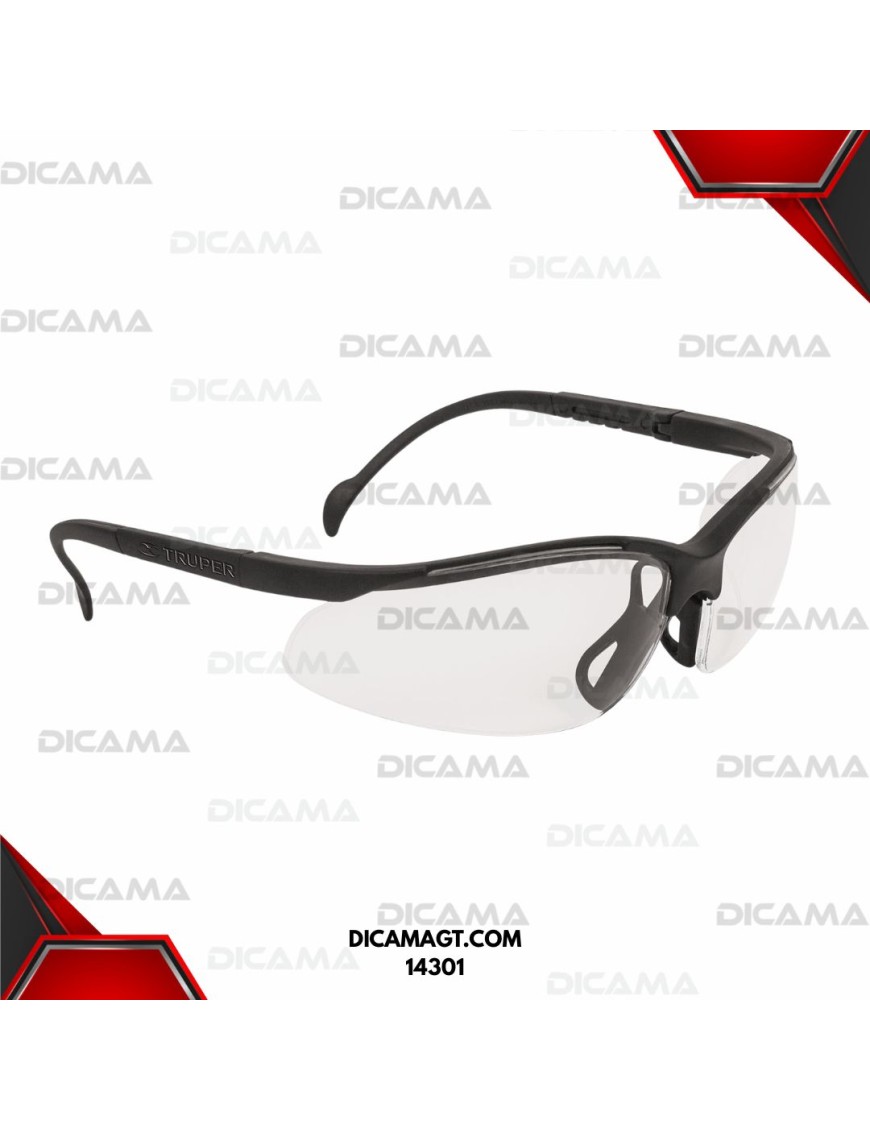 LENTES DE SEGURIDAD DEPORTIVO TRANSPARENTE TRUPER 14301