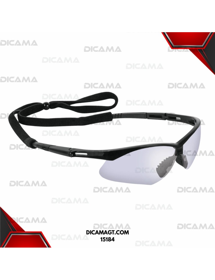 LENTES DE SEGURIDAD ESPEJO AZUL C/CORDÓN AJUSTABLE, SPORT TRUPER 15184